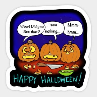 Happy Halloween from three Jack lanterns!!!! Sticker